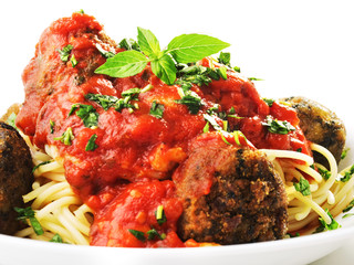 Spaghetti with meatballs
