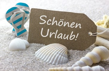 Urlaub, Strandurlaub, Label, Konzept