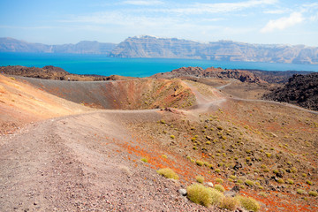 Nea Kameni volcanic island, Santorini
