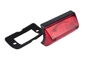 rearlight headlight car on white background