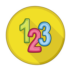 123 blocks flat icon
