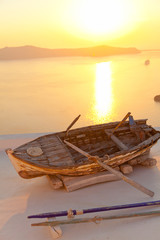 Old boat in Firostefani, Santorini