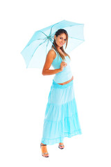 Fototapeta premium Young woman with umbrella