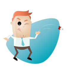 business ziel dart mann werfen