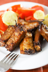 Baked pork ribs