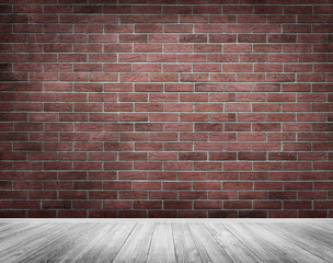 emty room with brick wall