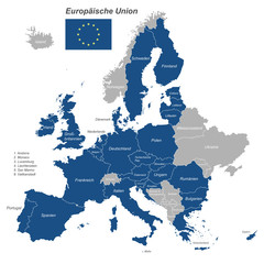 Naklejka premium Unia Europejska - wektor (DE)