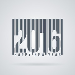 Vector label to the new 2016 as barcode
