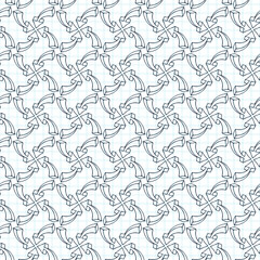 Vector seamless pattern of volumetric arrows on checkered paper