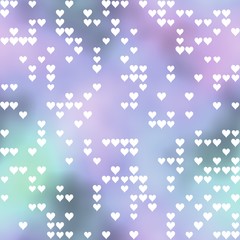 Seamless pattern with hearts motif