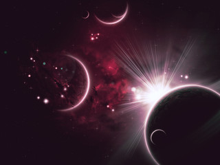 Obraz premium Planets and Nebulas