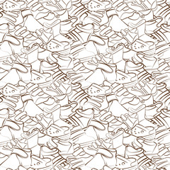 Vector seamless set of baby shoes