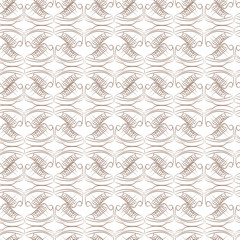 Vector pattern of stylized sports shoes. Monochrome