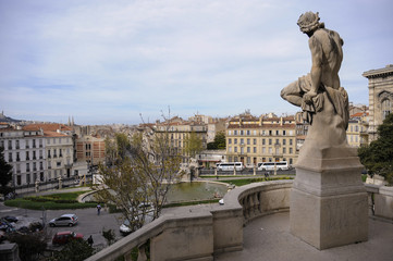 Fototapeta na wymiar View from Longchamp Palace in Marseille
