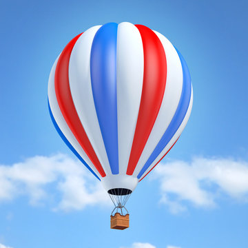 air balloon 3d illustration