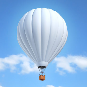 white air balloon 3d illustration