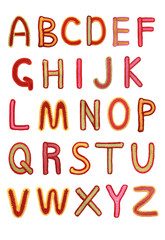 Knitted alphabet