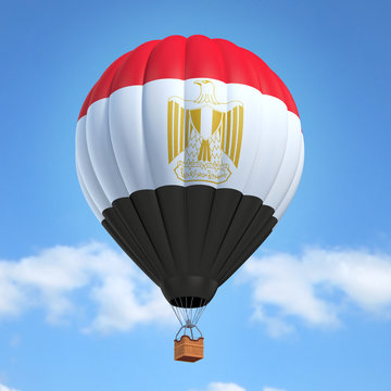 Hot air balloon with Egyptian flag