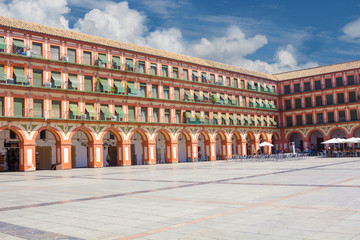 Fototapeta premium Famous Plaza de la Corredera from the year 1683 in Cordoba, Spain