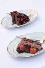 cake with berries