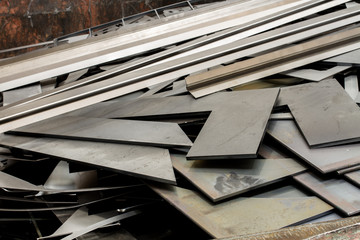 junk metal sheets cutted by laser