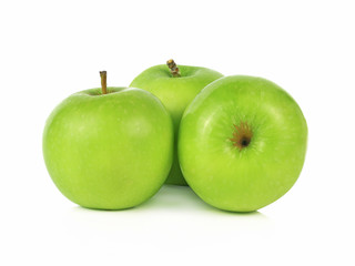 Green apples isolated on white background
