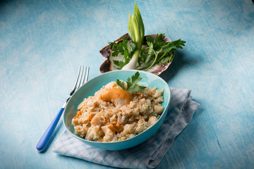 risotto with scallop