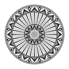 Circular pattern. African ethnic ornament for pottery, tiles, textiles, tattoos