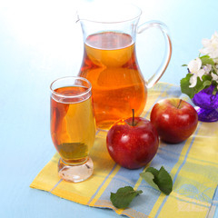 Apple juice and apples