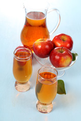 Apple juice and apples