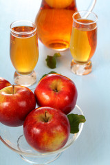 Apple juice and apples