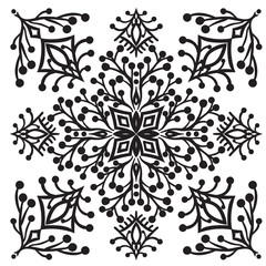 Hand drawing zentangle mandala element