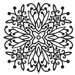 Hand drawing zentangle mandala element