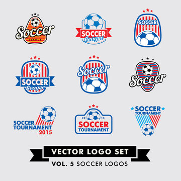 Soccer, Football Vector Logo Set