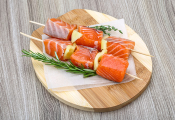Salmon skewer