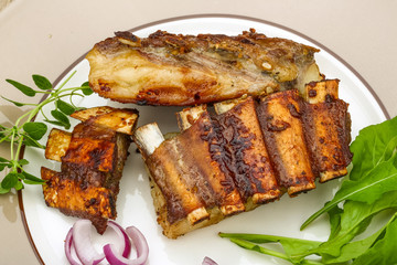 Roasted lamb ribs