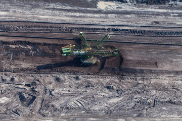 aerial view of coal mine