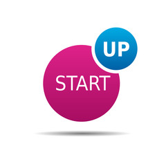 Vector flat startup icon