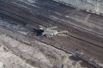 aerial view of coal mine