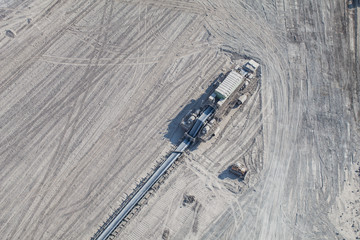 aerial view of coal mine