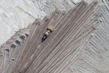aerial view of coal mine