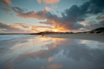 Fototapeta na wymiar Sunset at Sleaford Bay. South Australia.