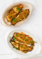 the baked eggplants with parmesan in Italian