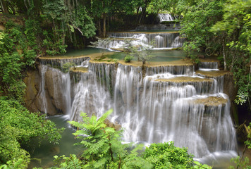 Water fall in tropical deep forest