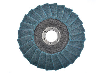 Abrasive wheels on a white background