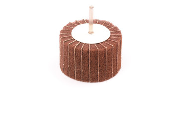 Abrasive wheels on a white background