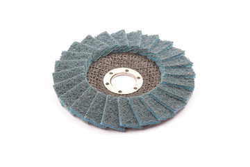 Abrasive wheels on a white background