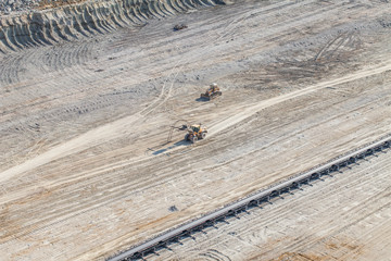 aerial view of coal mine