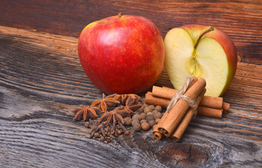 Apple with cinnamon
