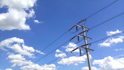 the electricity post and line